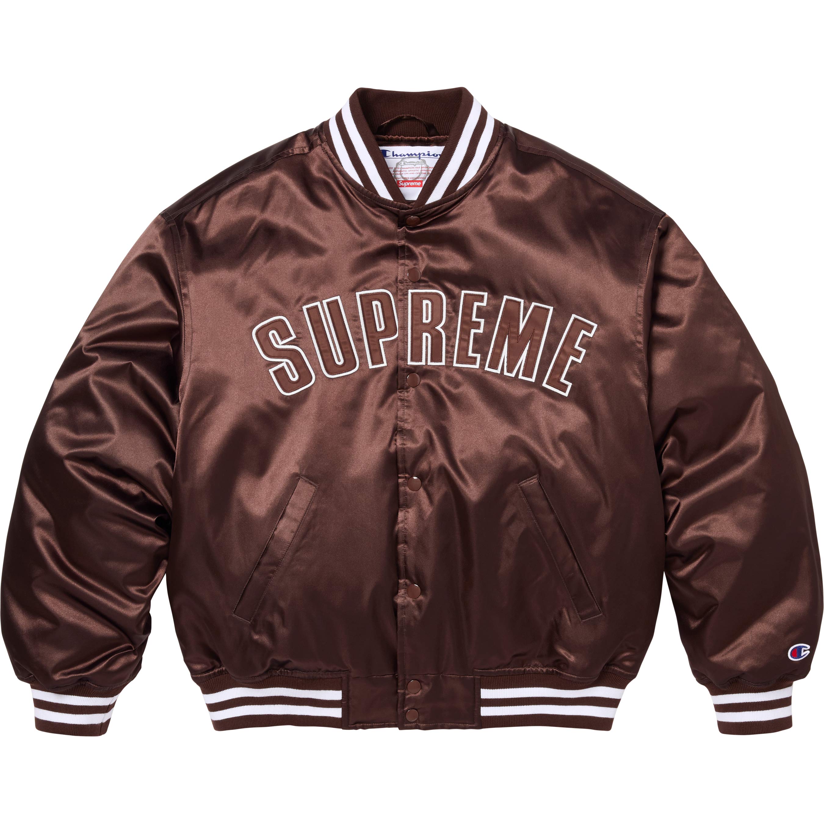 Supreme®/Champion® Satin Varsity Jacket view 3